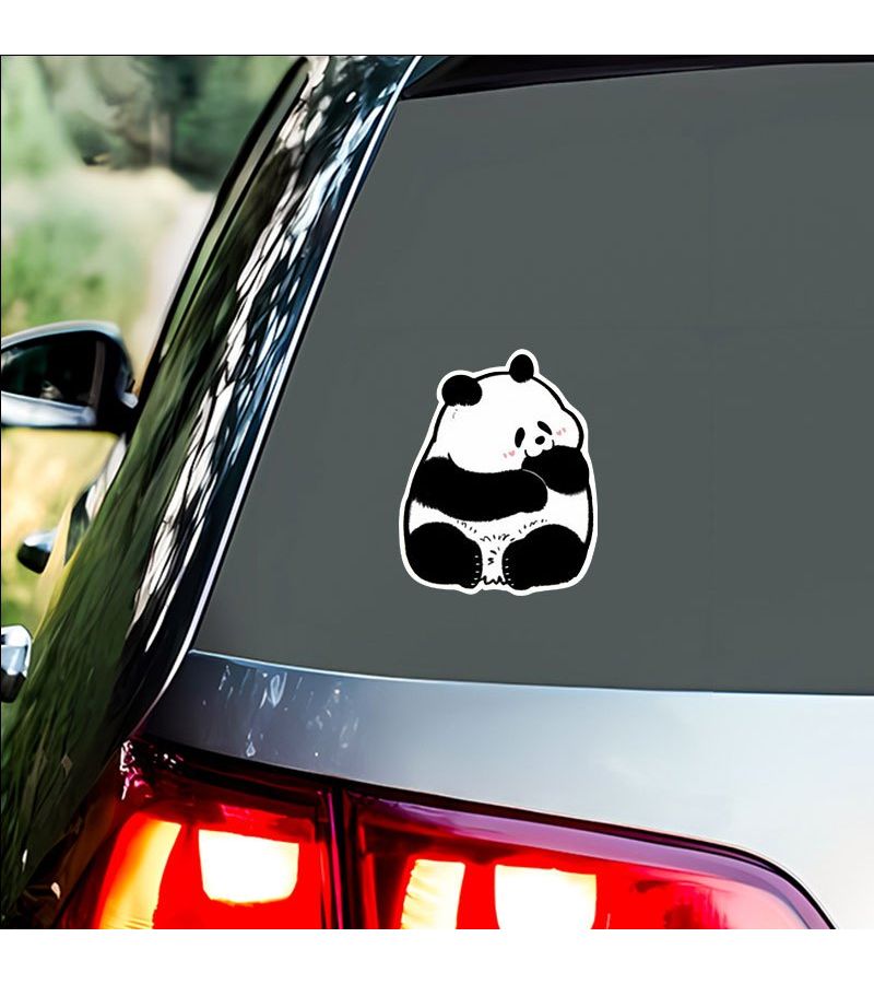 1pc Cute Panda Car Decals Waterproof Scratch Resistant Vinyl Stickers Playful Animal Design For Kids Rooms Vehicle Decor Durable - Image 3