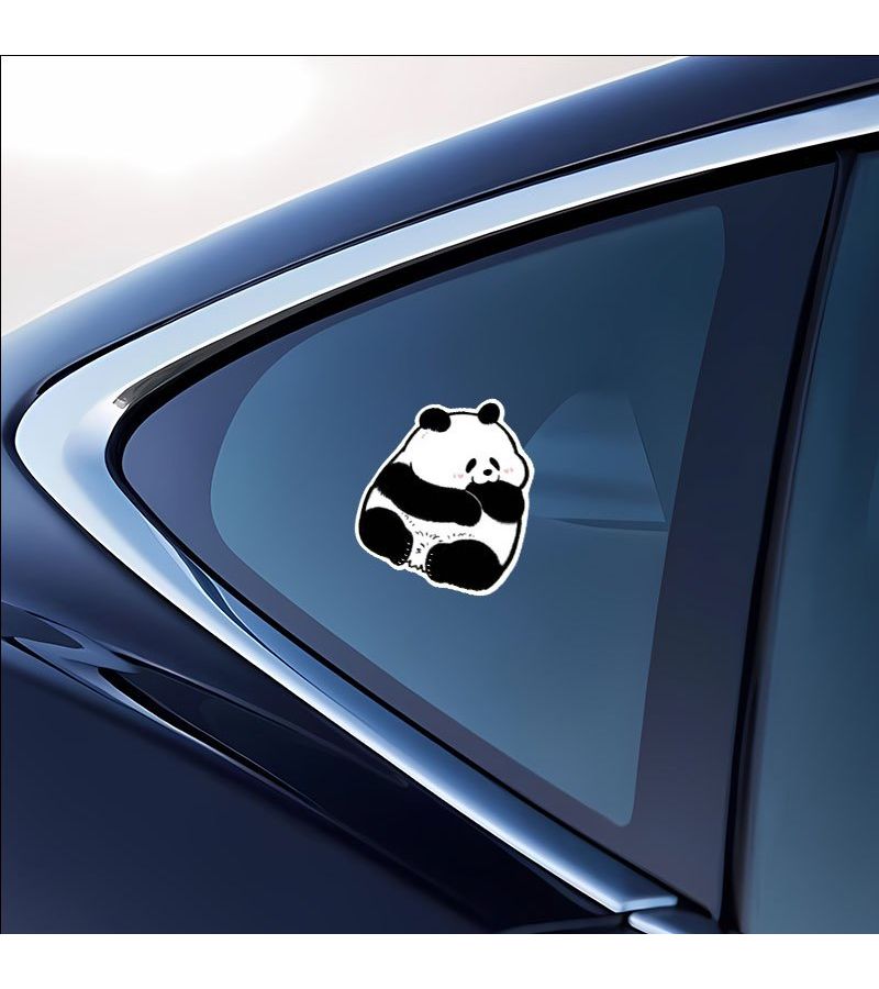 1pc Cute Panda Car Decals Waterproof Scratch Resistant Vinyl Stickers Playful Animal Design For Kids Rooms Vehicle Decor Durable - Image 5