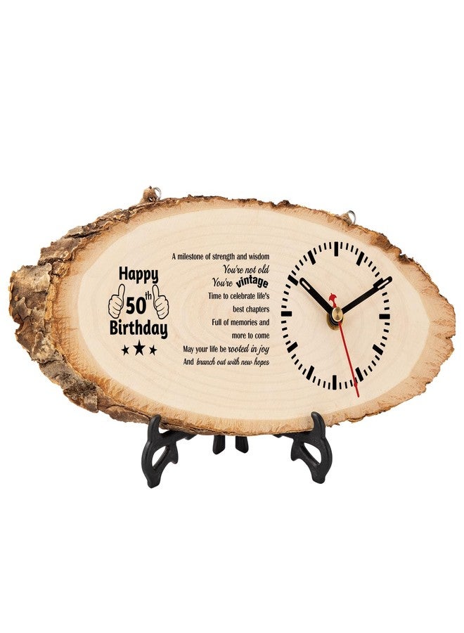 BeauGift 50th Birthday Gifts for Him Men, You are Vintage Wooden Clock Decorations for Men, 50th Happy Birthday Gift Ideas for Husband Uncle Brother Grandpa - Image 1