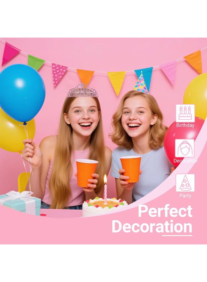 Papoopy Birthday Tiara and Crown with Sash for Women and Girls - Image 4