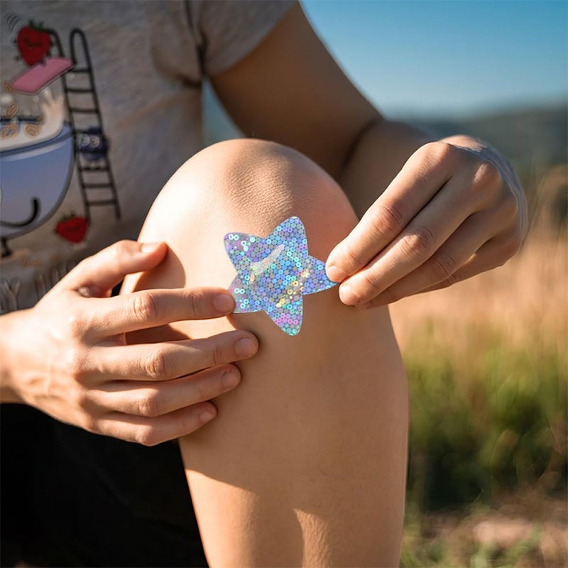 Sherchpry Glitter Star Shaped Bandages 20pcs Waterproof Flexible Wound Care - Image 5