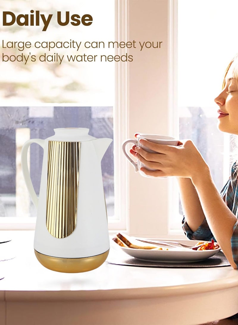 PHISMA 2-Piece Coffee And Tea Vacuum Flask white/Gold1 Liter - Image 3