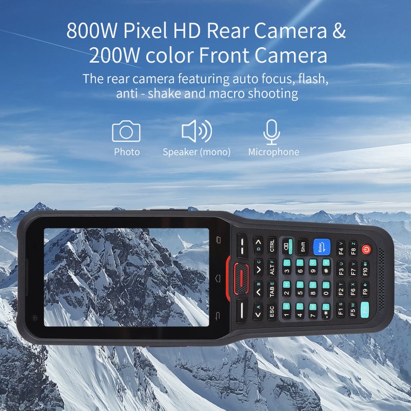 Android 10.0 1D Barcode Scanner Handheld Mobile Terminal PDA with Honeywell 5703 Scan Engine Support 1D/2D/QR Code Scaning Wireless Wi-Fi 4G with 4.0 Inch Touchscreen for Warehouse Delivery Retail - Image 4