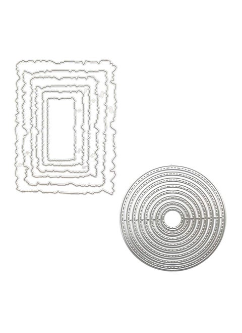 Metal Nesting Cutting Dies Circle and Rectangle Embossing Stencil Die Cuts for Card Making Scrapbooking Paper Craft Album Stamps DIY Dcor