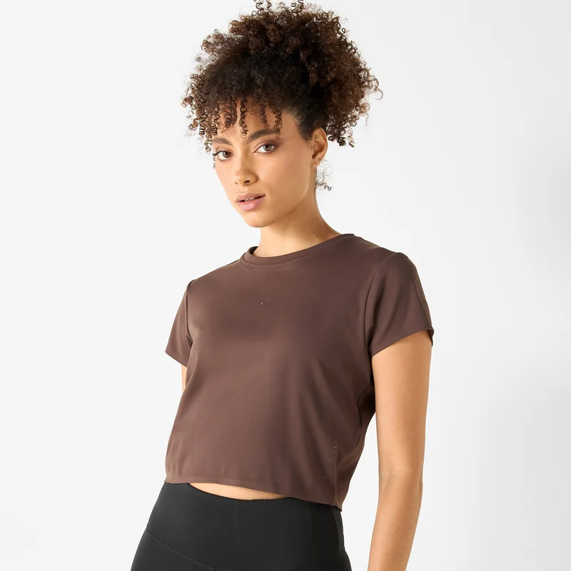ADOT by Splash Crew Neck Crop T-shirt with Short Sleeves