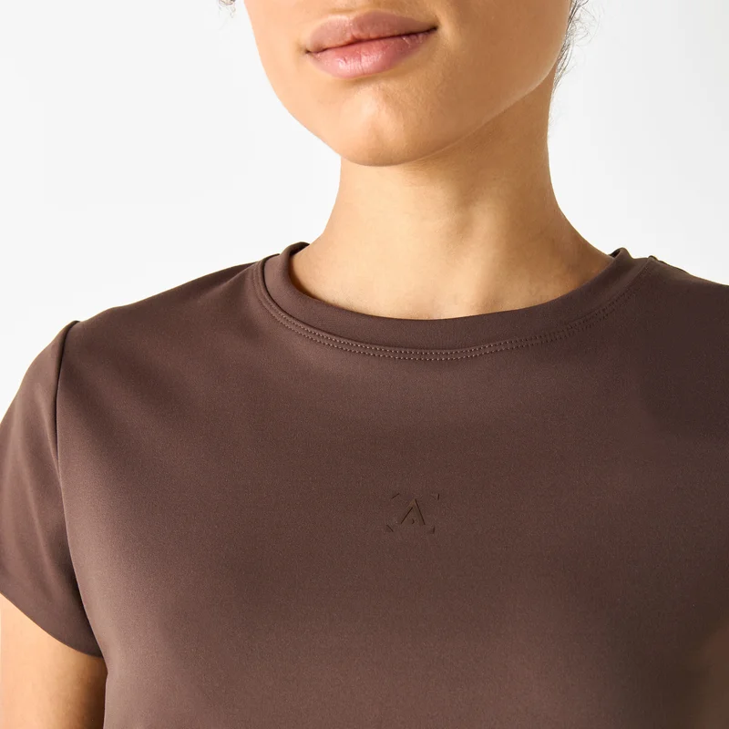 ADOT by Splash Crew Neck Crop T-shirt with Short Sleeves