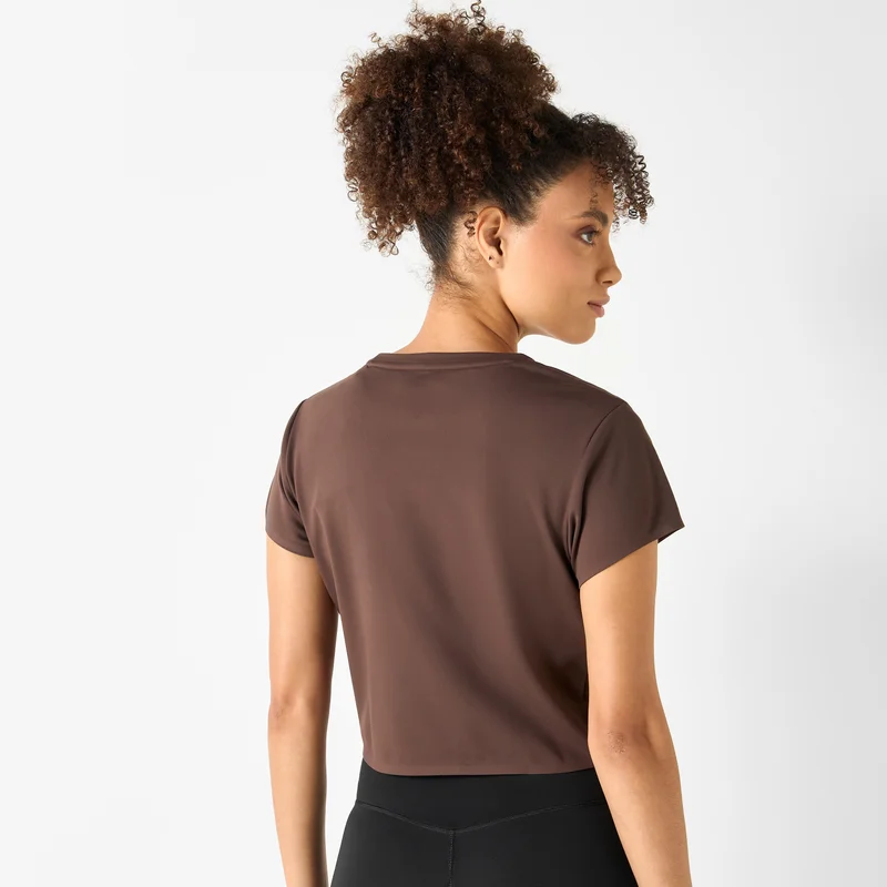 ADOT by Splash Crew Neck Crop T-shirt with Short Sleeves