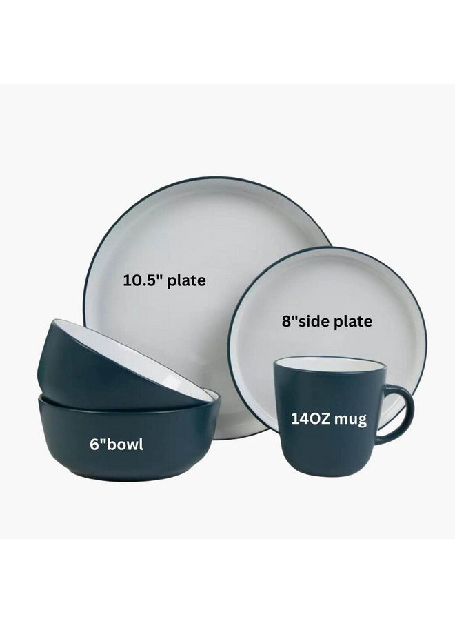 Home Box Eleganza 16-Piece Dual Tone Dinner Set 27.3 x 3.5 x 27.3 cm  - Image 4