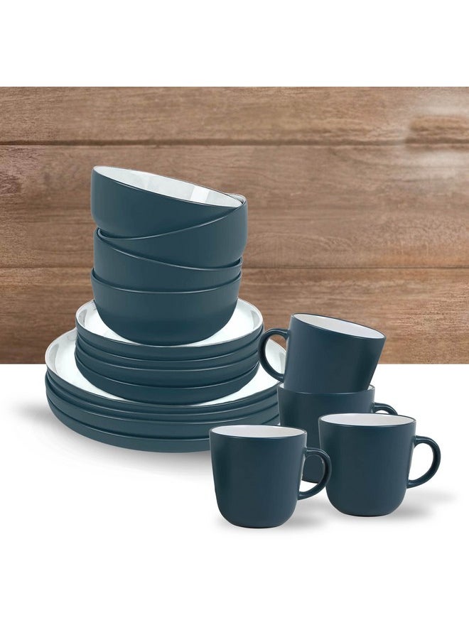 Home Box Eleganza 16-Piece Dual Tone Dinner Set 27.3 x 3.5 x 27.3 cm  - Image 1
