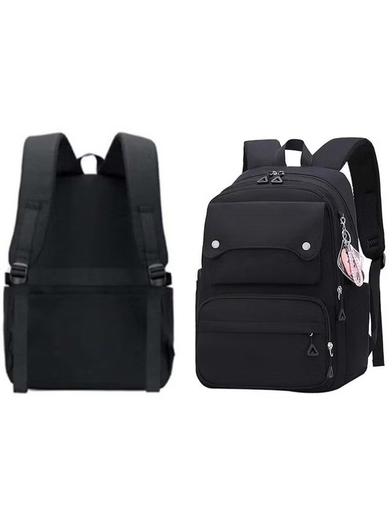 Huitich Trendy Black School Backpack for Kids - Image 1