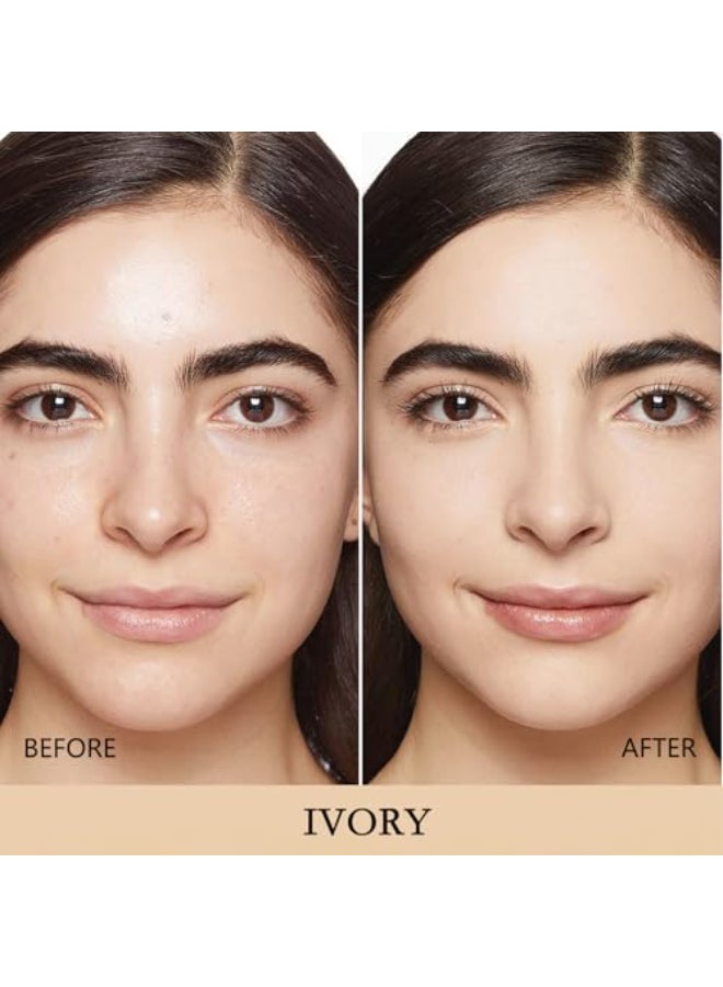 SuperThinker Air Cushion CC Cream Foundation Makeup BB Cream Makeup Color Correcting CC Cream Tattoo Cover Up Makeup Natural Full Coverage Foundation Moisturizing Concealer BrightenEven Skin Tone Ivory - Image 4