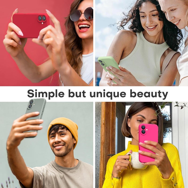 LOVE 3000 Designed for iPhone 16 Case, Premium Silicone with [Soft Anti-Scratch Microfiber Lining] Shockproof Protective Phone Case for Men Women Girls 6.1", Calke Green - Image 2