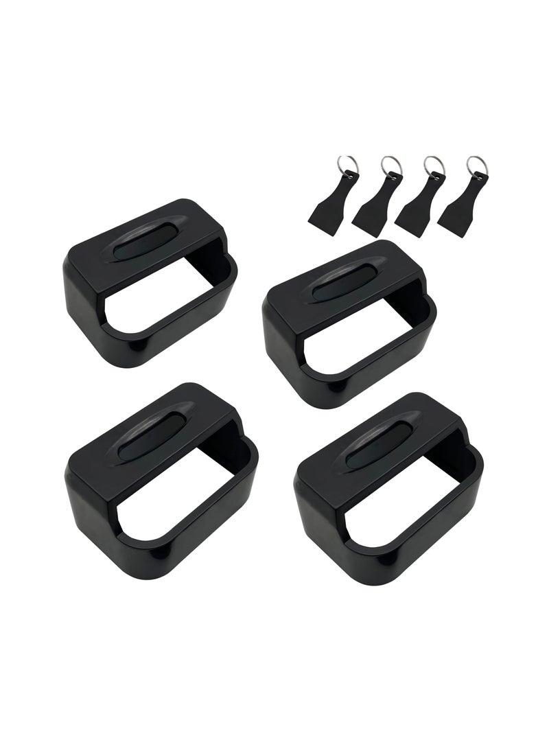 KASTWAVE Car Seatbelt Buckle Guard, Child Seat Belt Lock Seatbelt Buckle Cover Seat Belt Lock Cover Black Seat Belt Lock, Buckle Guard for Kids/Special Needs, 4-Pack Fit Most Car (Expect Truck) - Image 1