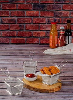 Home Pro 4-Piece Rectangular Fries Bucket 