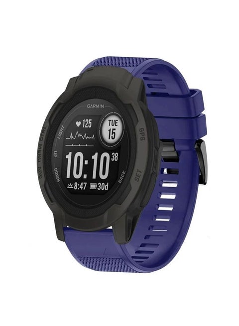 Replacement Strap For Garmin Instinct 2 22mm Quick Release Silicone Watch Band Midnight Blue