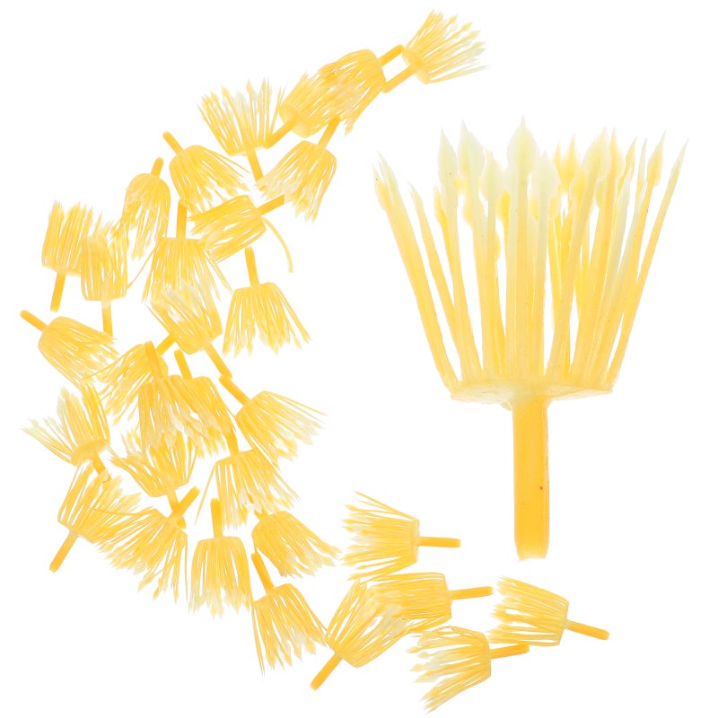 30pcs Diy Flower Stamens Artificial Flowers Stamens Handmade Flower Stamens For Card Making And Scrapbooking Embellishment Wreath Making Accessories Yellow - Image 1