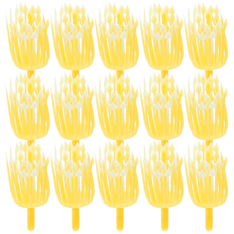 30pcs Diy Flower Stamens Artificial Flowers Stamens Handmade Flower Stamens For Card Making And Scrapbooking Embellishment Wreath Making Accessories Yellow - Image 5