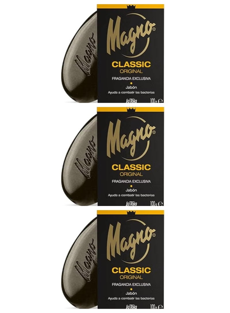 Jabon by La Toja Magno Classic Black Glycerin Hand Soap 100g Set 3 pcs