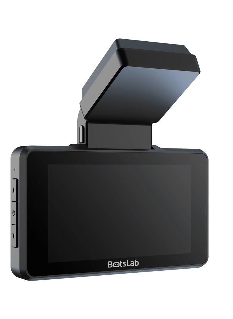 Botslab Dash Cam G500H is a dual-camera system designed to enhance driving safety by providing comprehensive video coverage. It features a 5MP Full HD front camera and a 1080P rear camera, ensuring clear recording of both front and rear views. The device includes built-in GPS functionality, allowing for precise tracking of vehicle location and speed. Additionally, it offers loop recording, which automatically overwrites the oldest footage when storage is full, and starlight night vision technology for improved low-light performance.