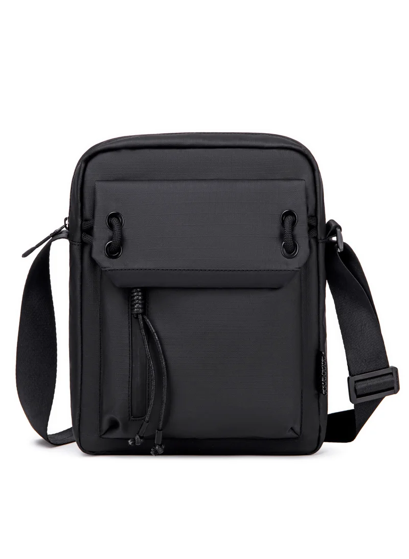 ARCTIC HUNTER Premium Unisex Side Bag 11 inch Water Resistant Polyester Anti Theft Sling Bag for Men and Women on Travel Business Office K00527 Black