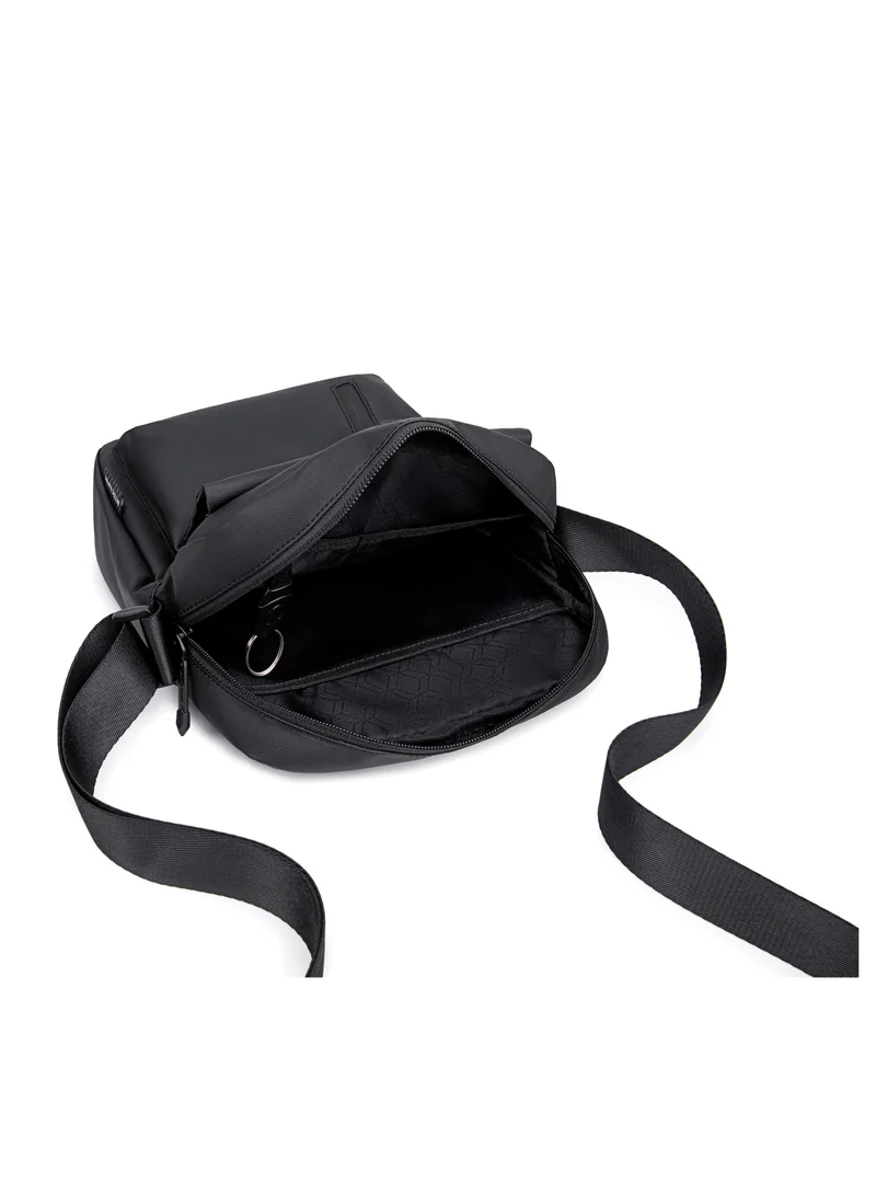 ARCTIC HUNTER Premium Unisex Side Bag 11 inch Water Resistant Polyester Anti Theft Sling Bag for Men and Women on Travel Business Office K00527 Black