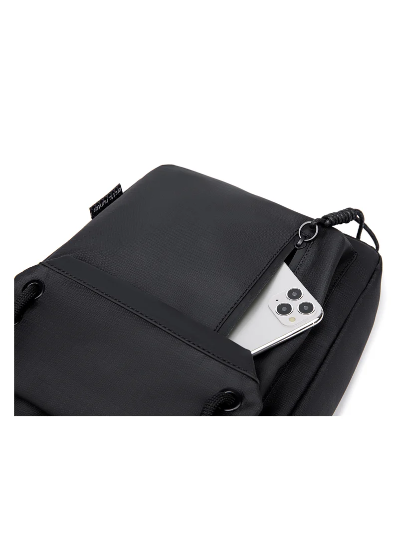 ARCTIC HUNTER Premium Unisex Side Bag 11 inch Water Resistant Polyester Anti Theft Sling Bag for Men and Women on Travel Business Office K00527 Black