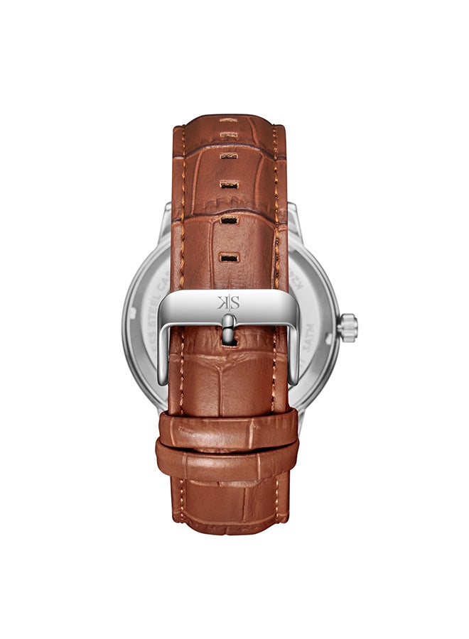 KENNETH SCOTT Men's Leather  Automatic  Watch K24323-SLDWK - 43.5 mm  - Image 3