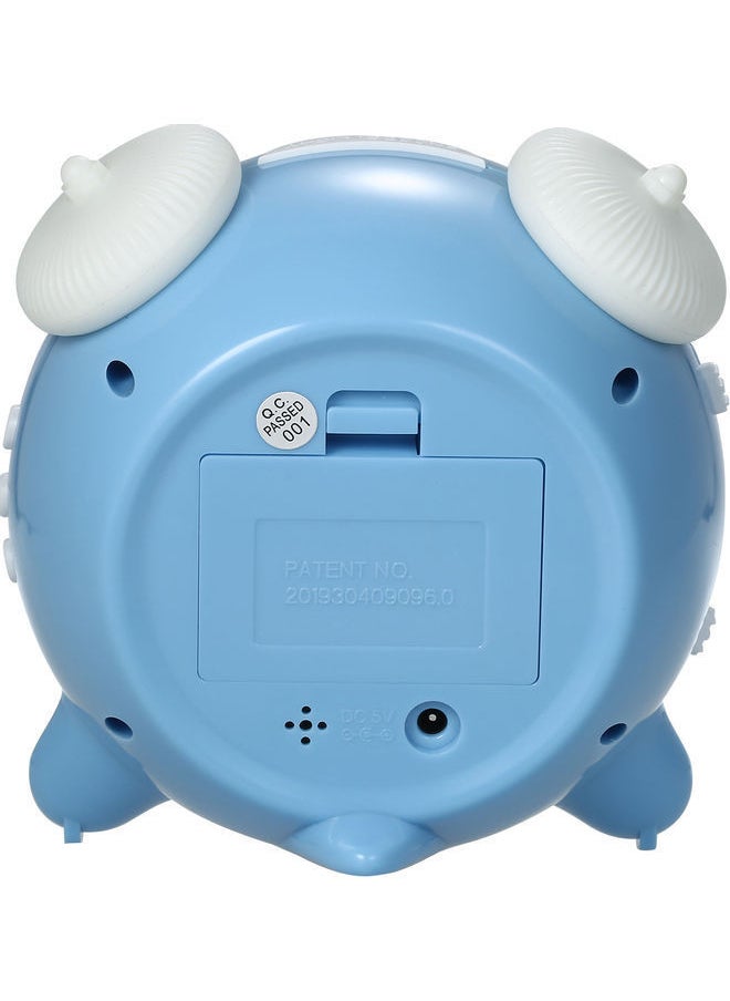 NIBEMINENT Multi-Function Rechargeable Kids Adults Bedrooms 7 Changing Colors Alarm Clock Blue/White 13x7x12cm  - Image 5