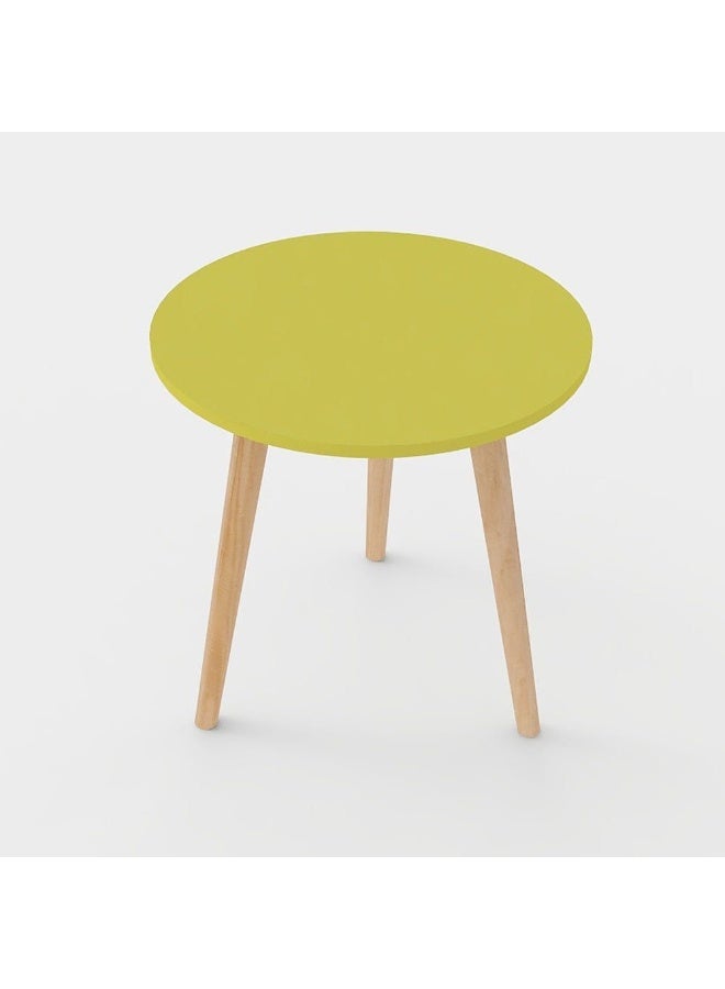DANUBE HOME Armando Coffee Table Multifunctional Center Table Round Modern Furniture For Living Room Yellow 49x49x49 cm - Image 2