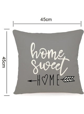 Set of 4 Modern Decorative Linen Pillow Covers 45x45cm - Sofa & Bed & Car Throw Pillowcases for Indoor Outdoor Decor (Gray) - view 2
