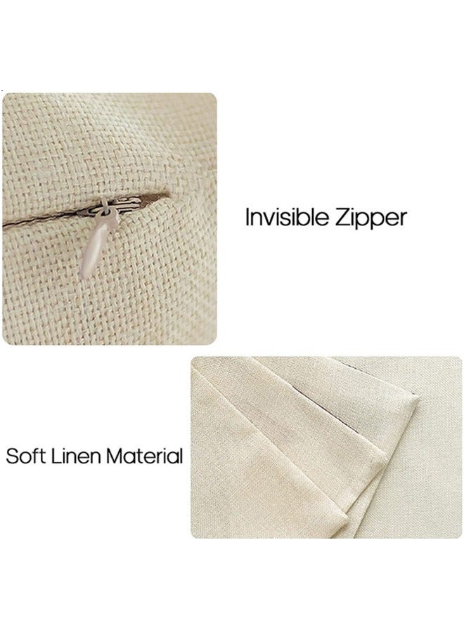 Bukela Pillow Covers  Set of 4, Modern Sofa Throw Pillow Cover, Decorative Outdoor Linen Fabric Pillow Case for Couch Bed Car 45x45cm (Gray,Set of 4) - Image 3