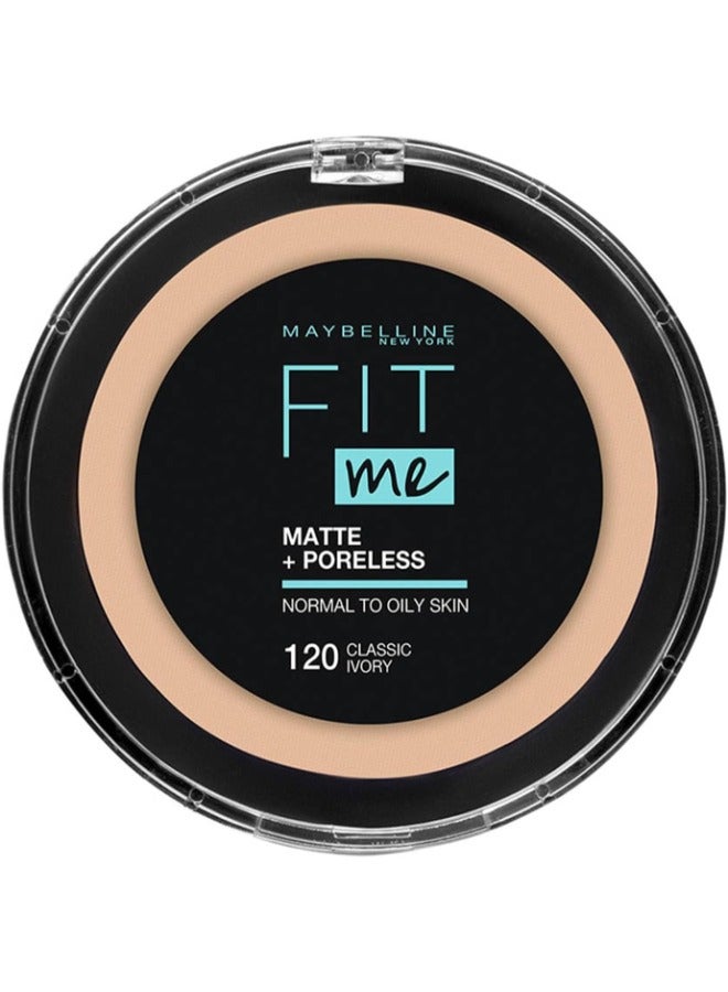 MAYBELLINE NEW YORK Maybelline New York Fit Me Matte + Poreless Powder - No. 120 Classic Ivory - Image 1