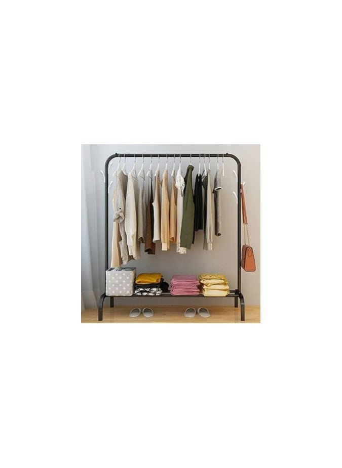 Generic - Multi-Use Metal Clothes Rack, Jacket Coat Hanger and Storage Organizer for Bedroom Home (Single Layer) - Image 1