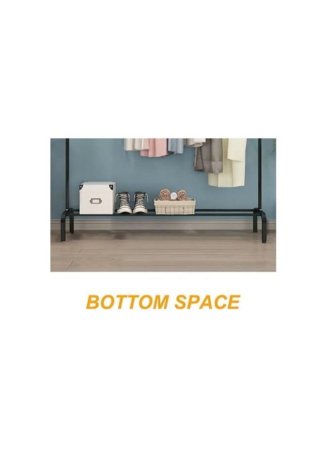 Generic - Multi-Use Metal Clothes Rack, Jacket Coat Hanger and Storage Organizer for Bedroom Home (Single Layer) - Image 1