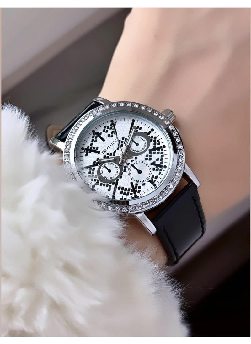 Ferrucci women's Leather Band Wristwatch  - Image 1