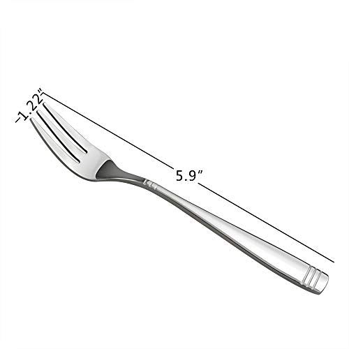 Obstnny 12 Pieces Cake Forks, Stainless Steel Appetizer Forks, 3 Tine Tasting Fork - Image 4