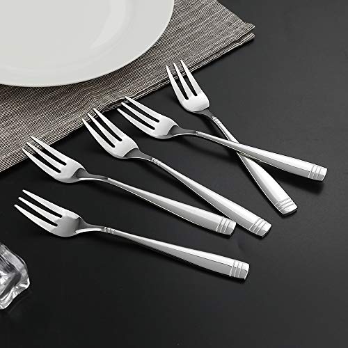 Obstnny 12 Pieces Cake Forks, Stainless Steel Appetizer Forks, 3 Tine Tasting Fork - Image 5