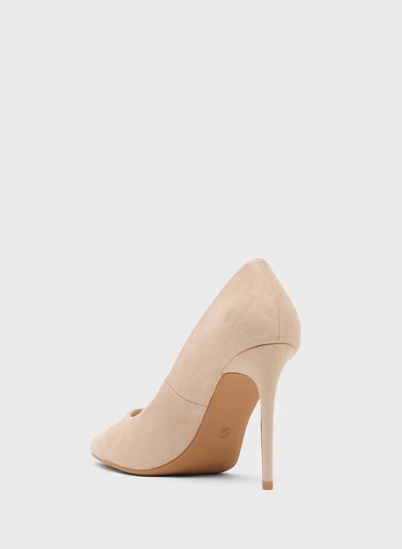 Truffle Bone Heeled Pumps