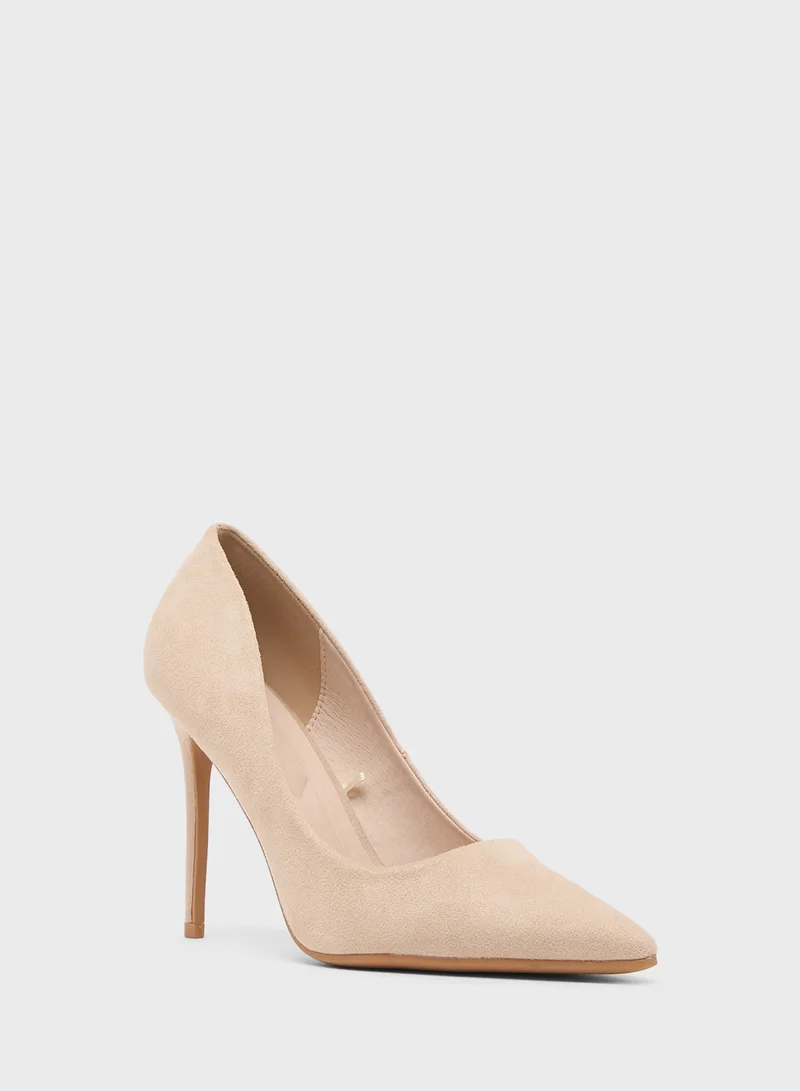 Truffle Bone Heeled Pumps
