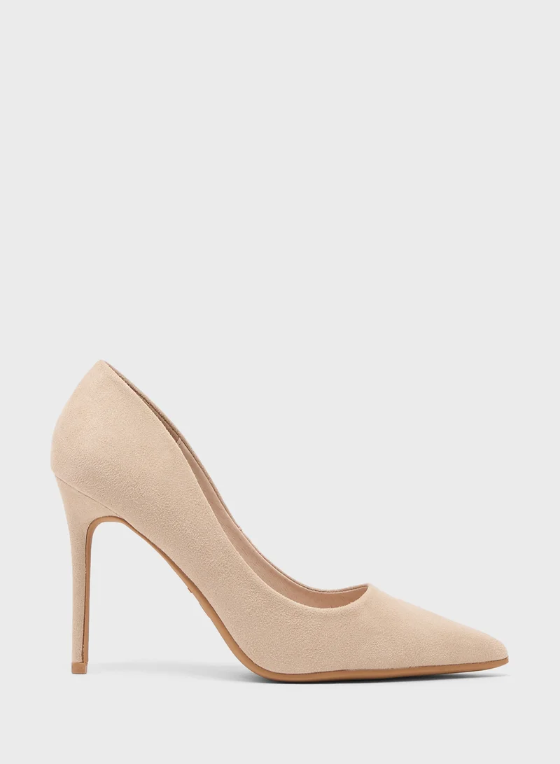 Truffle Bone Heeled Pumps