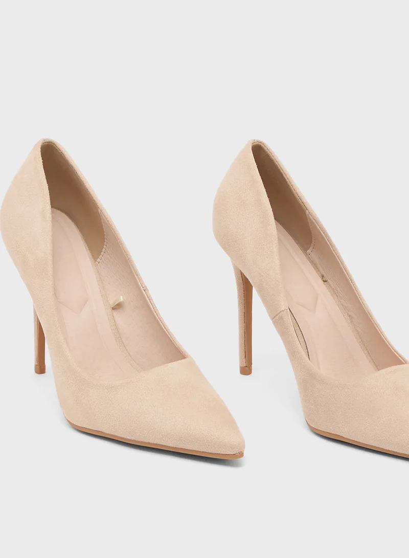 Truffle Bone Heeled Pumps
