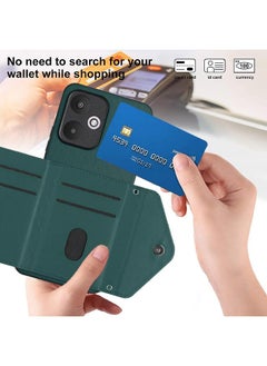 erorex Case For Xiaomi Redmi 13C 5G / Redmi 13R Rhombic Texture Card Bag RFID Phone Case  - Image 5