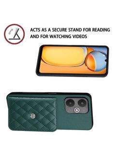 erorex Case For Xiaomi Redmi 13C 5G / Redmi 13R Rhombic Texture Card Bag RFID Phone Case  - Image 3