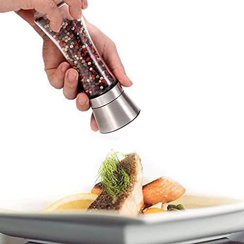 Evona Salt and Pepper Grinder Stainless Steel Spice Pepper Mill with Strong Adjustable Ceramic Grinder Kitchen Cooking Tools - Image 2