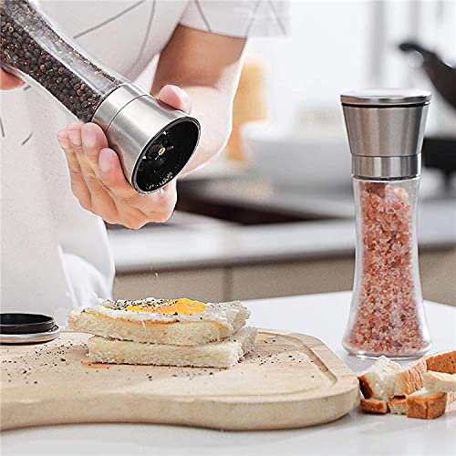 Evona Salt and Pepper Grinder Stainless Steel Spice Pepper Mill with Strong Adjustable Ceramic Grinder Kitchen Cooking Tools - Image 5