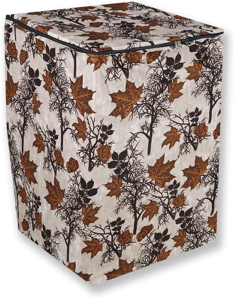 KANUSHI Industries® Washable & Dustproof Top Load Fully Automatic Washing Machine Cover (Suitable for 6 Kg, 6.5 kg, 7 kg, 7.5 kg) (Brown-SHUB-TOP-Load-Fully) - Image 3