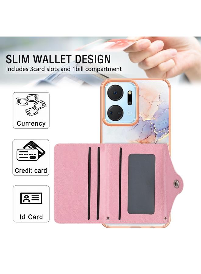 اس-توب جراب لهاتف Honor X7a بنمط رخامي مع فتحة بطاقة IMD - Image 4