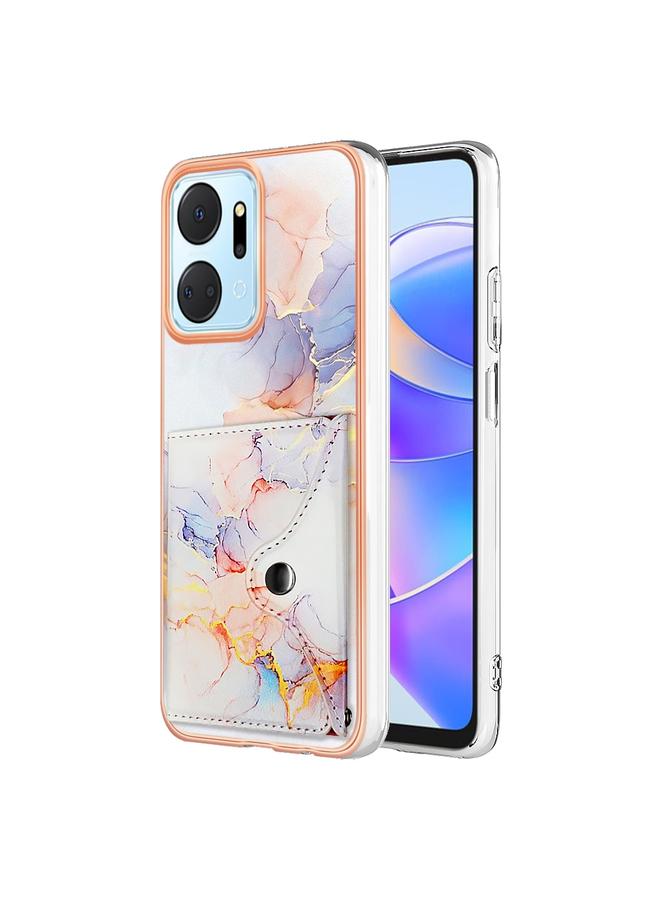 اس-توب جراب لهاتف Honor X7a بنمط رخامي مع فتحة بطاقة IMD - Image 1