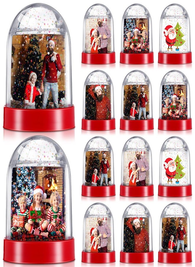 Barydat مجموعة باريدات المكونة من 12 قطعة من كرات الثلج الملونة لعيد الميلاد، مصنوعة من البلاستيك، مثالية لتزيين الأنشطة والفعاليات الشتوية الاحتفالية (أحمر). - Image 1