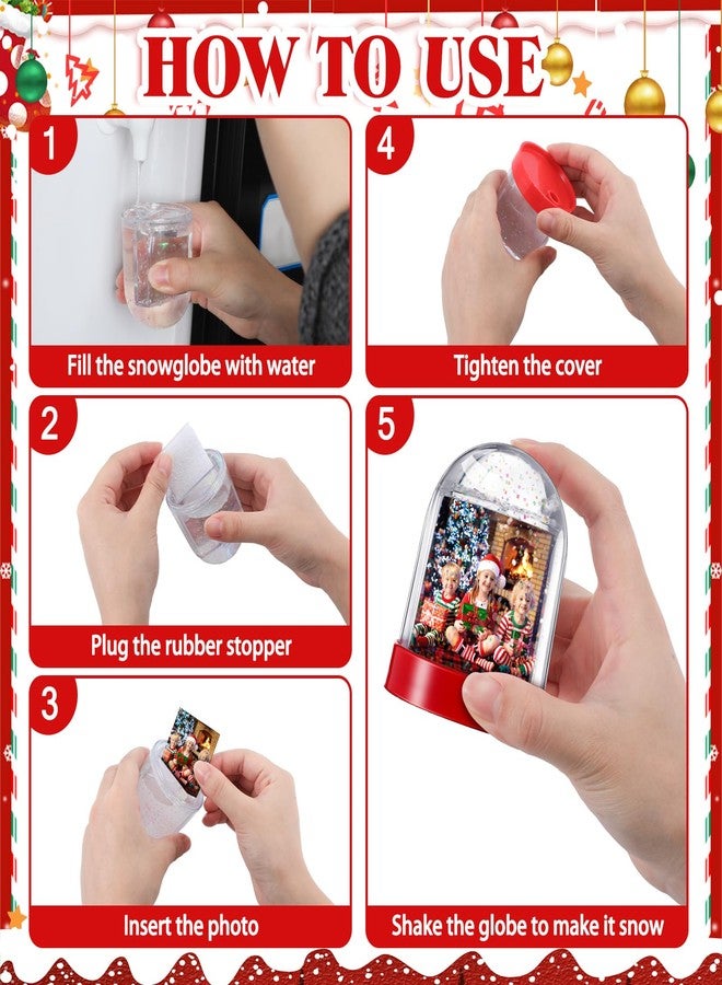 Barydat مجموعة باريدات المكونة من 12 قطعة من كرات الثلج الملونة لعيد الميلاد، مصنوعة من البلاستيك، مثالية لتزيين الأنشطة والفعاليات الشتوية الاحتفالية (أحمر). - Image 3